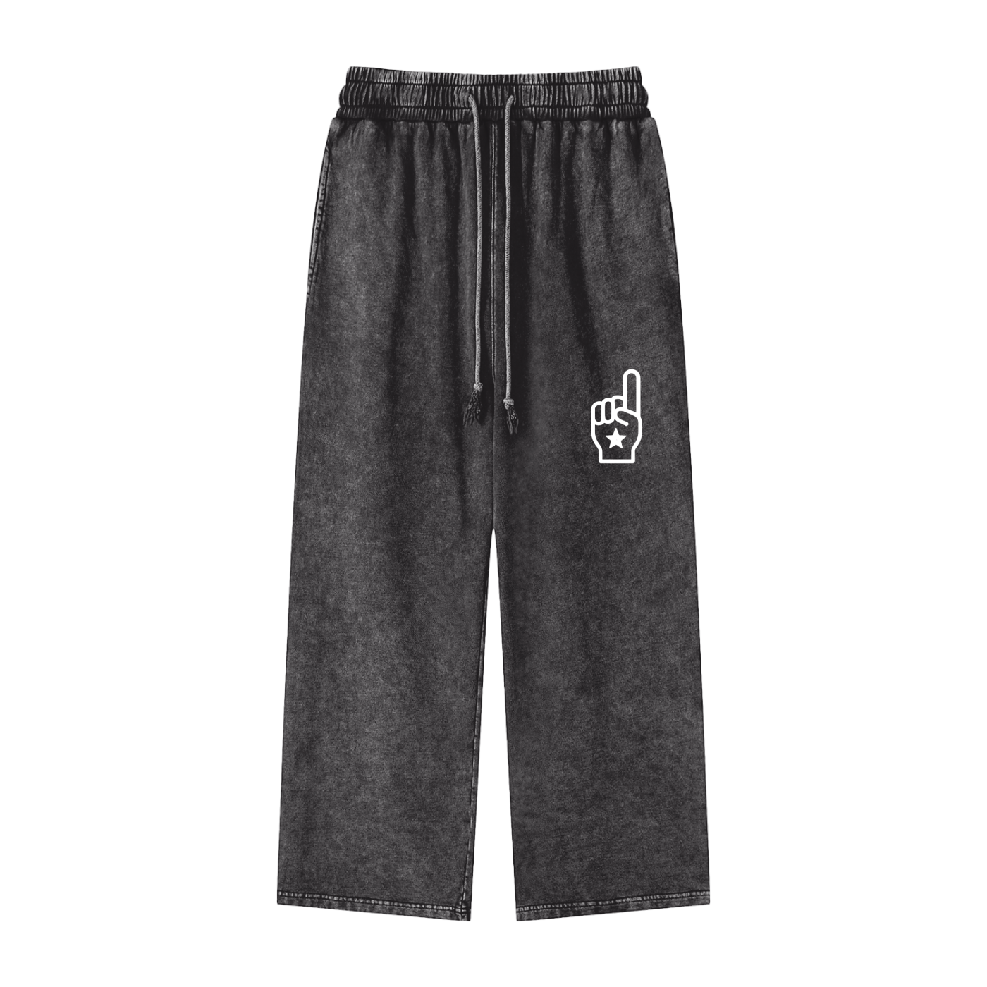 Snow Washed Straight Leg Pants